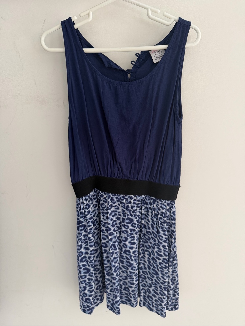Little Karl Marc John Navy Sleeveless Top
